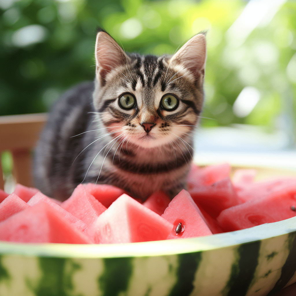 Watermelon treats for cats