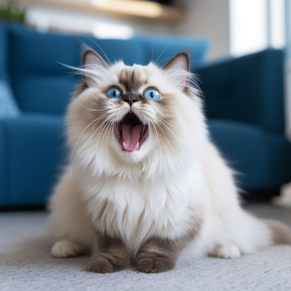 Ragdoll cat panting causes and care