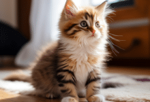 Leave 8-week-old kitten alone at night