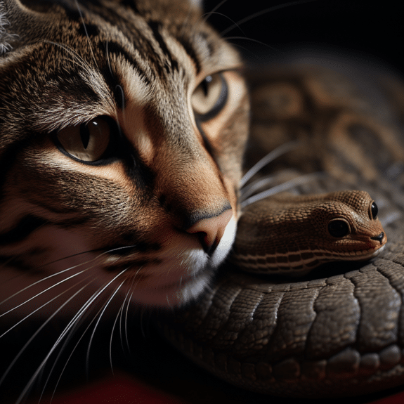 cat and snake coexistence
