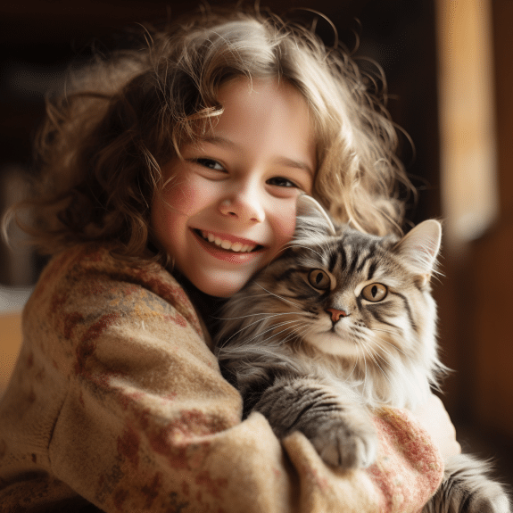 Raising cats with children benefits