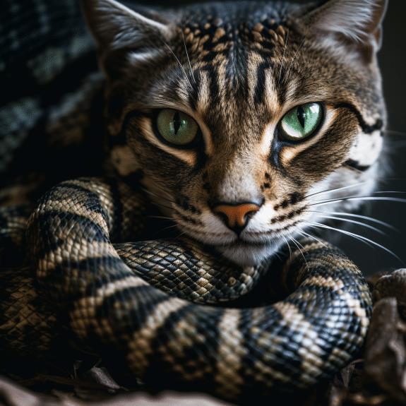 snake bites on cats