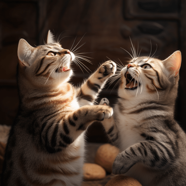 Cat playful moments