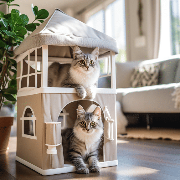 Cat hideaways and playhouses