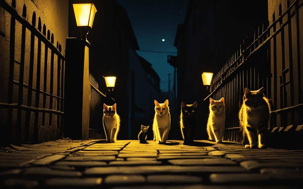 Nighttime Cat Activity
