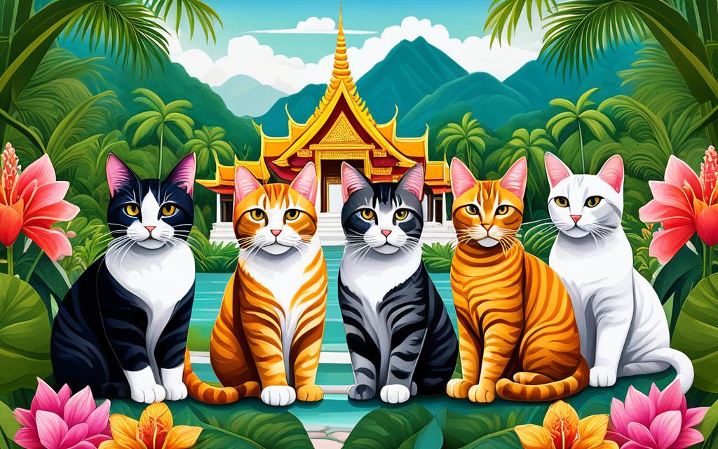 cats in Thai art
